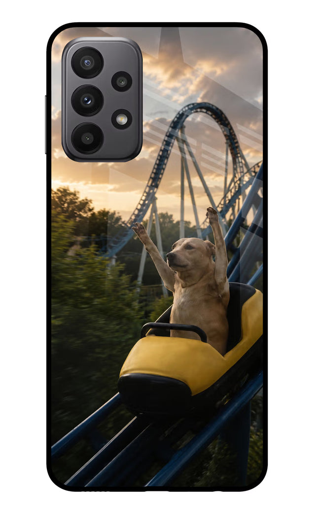 Rollercoaster Dog Samsung A23 Glass Case