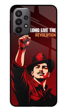 Bhagat Singh Revolution Samsung A23 Glass Case