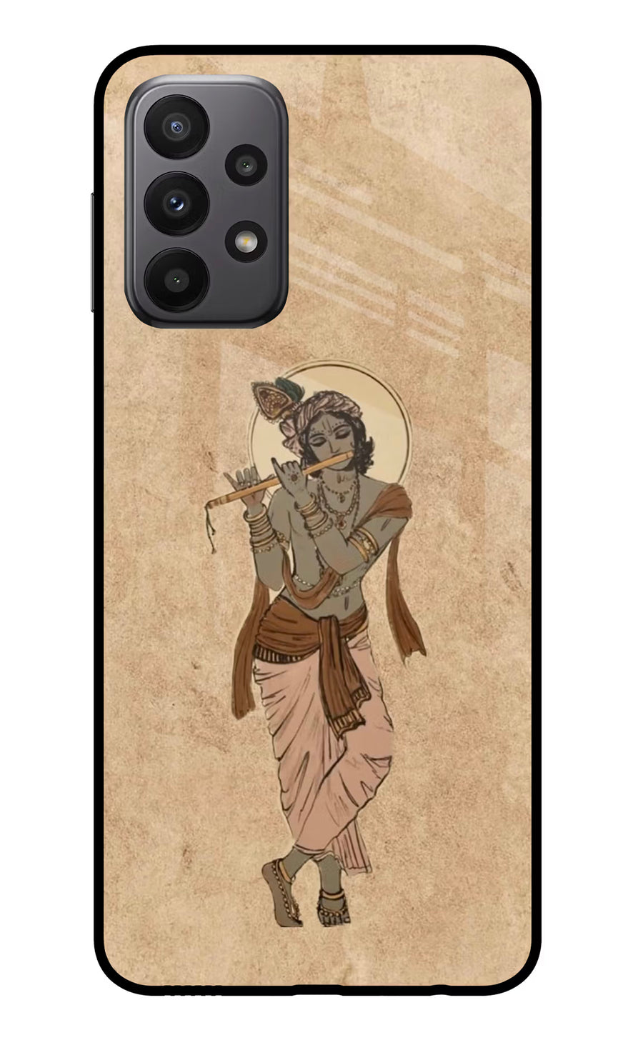 Krishna Samsung A23 Back Cover, Glass case