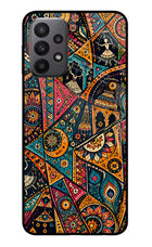 Folk Print Samsung A23 Glass Case