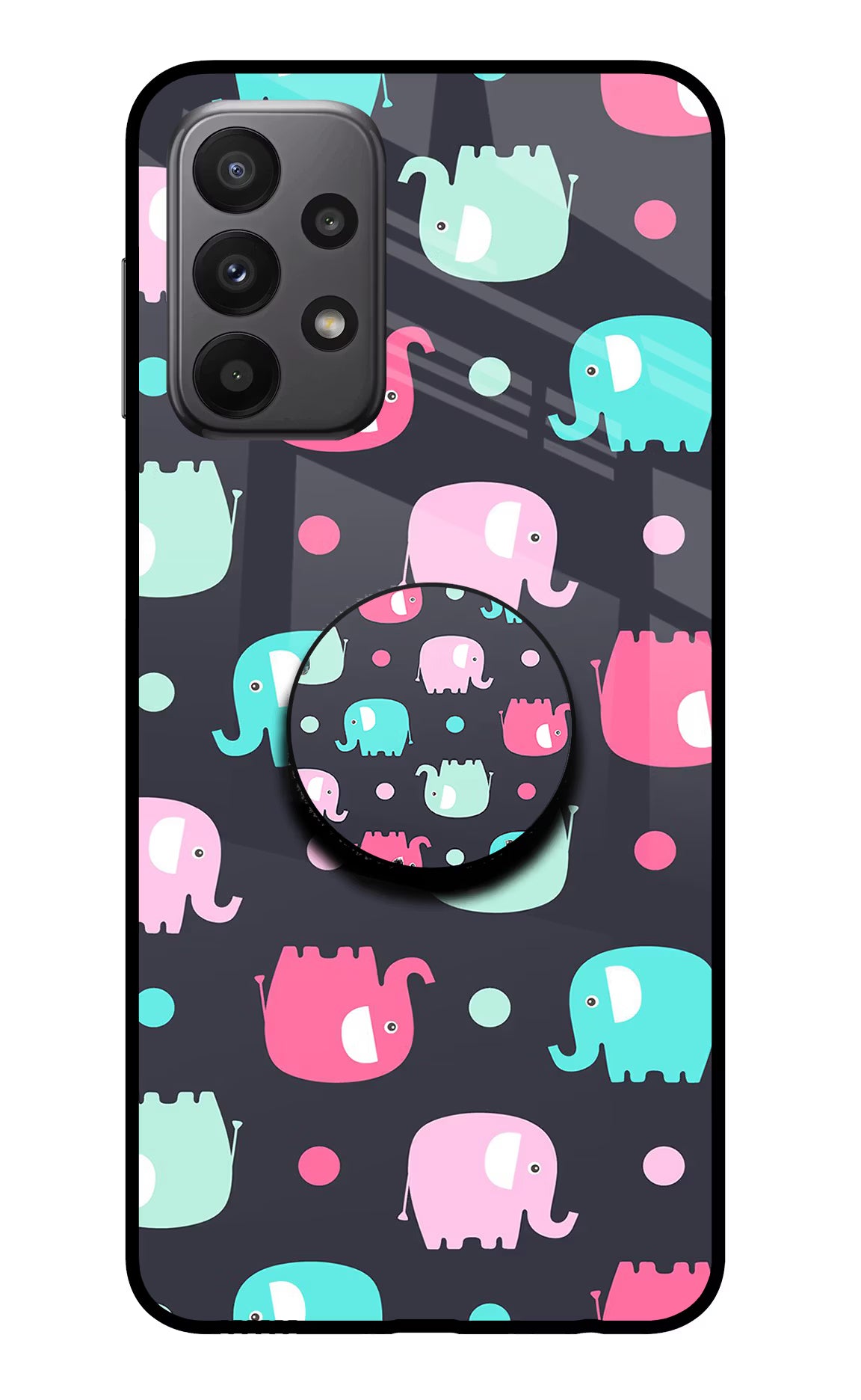 Baby Elephants Samsung A23 Pop Case by Casekaro