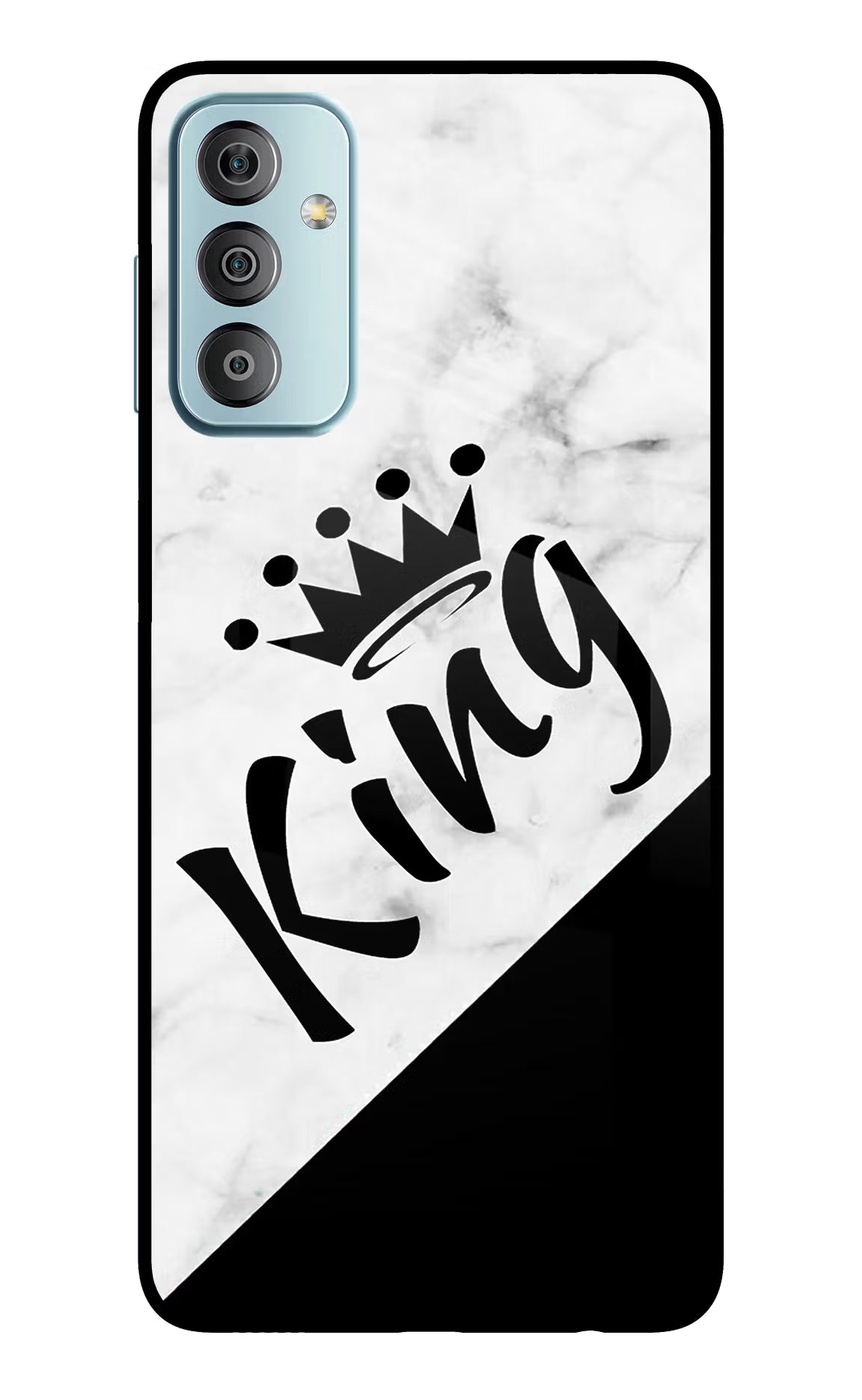 King Samsung F23 5G Glass Case Back Cover by Casekaro