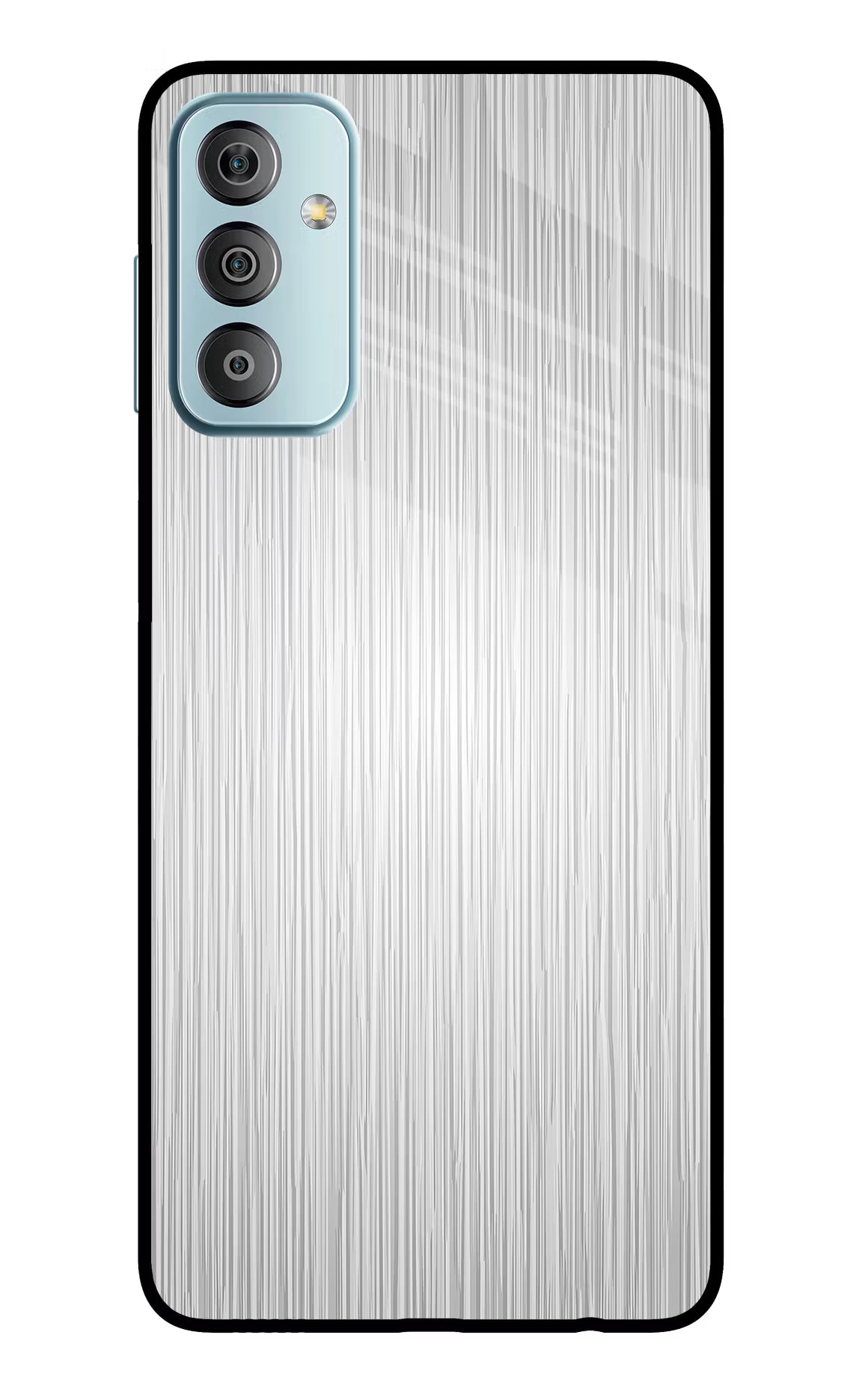 Wooden Grey Texture Samsung F23 5G Glass Case Back Cover by Casekaro