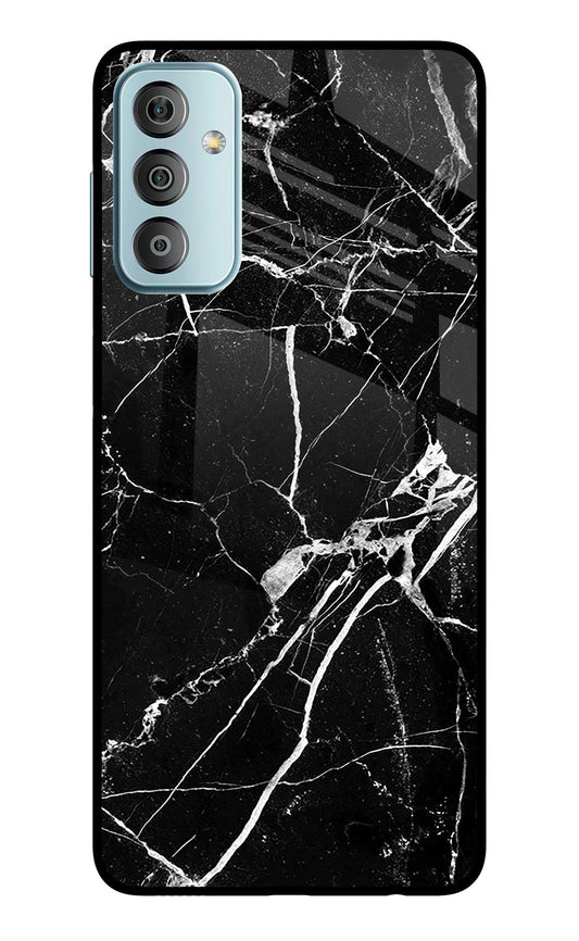 Black Marble Pattern Samsung F23 5G Glass Case