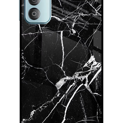 Black Marble Pattern Samsung F23 5G Glass Case