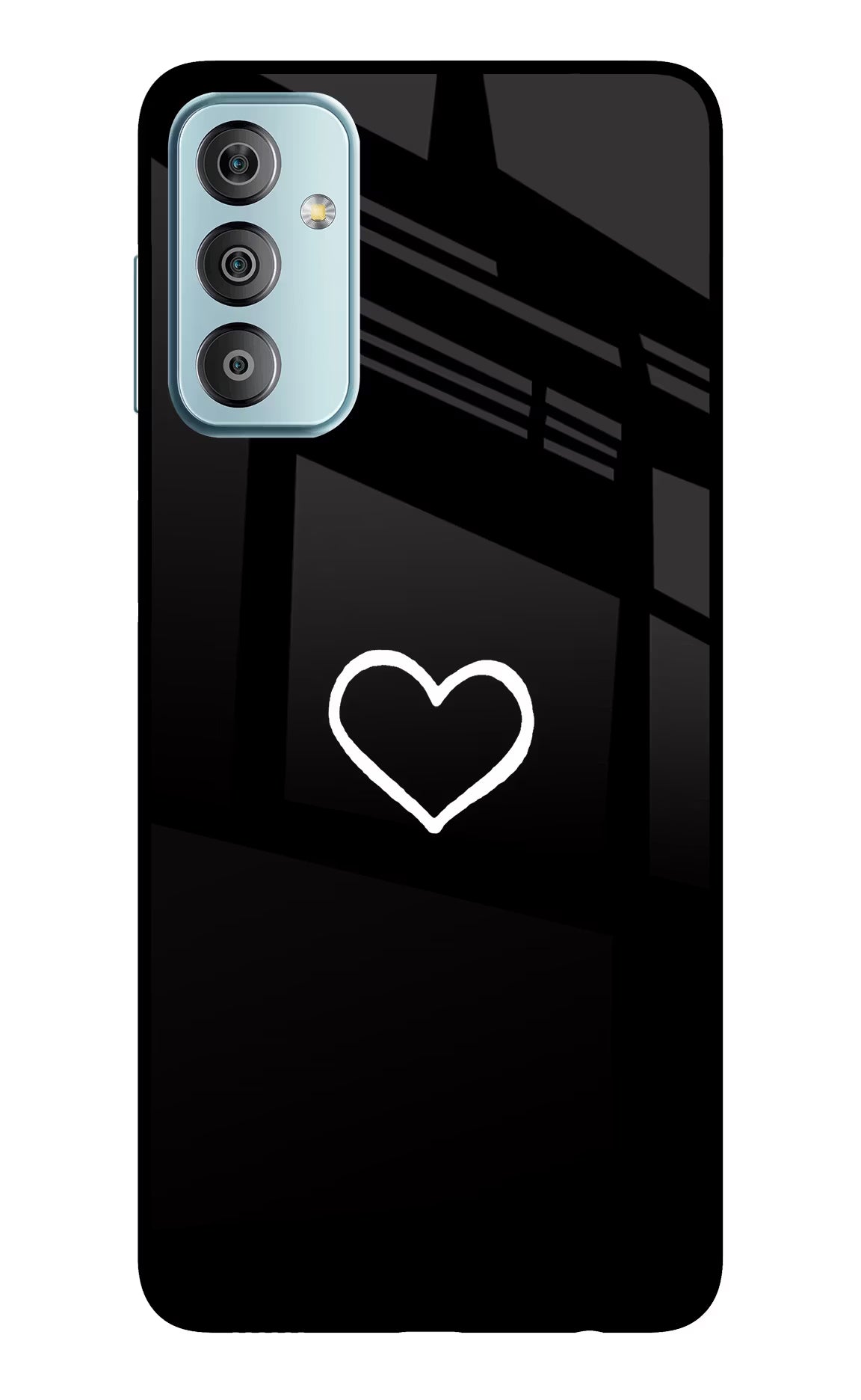 Heart Samsung F23 5G Glass Case Back Cover by Casekaro