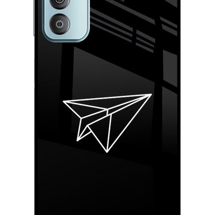 Paper Plane White Samsung F23 5G Glass Case