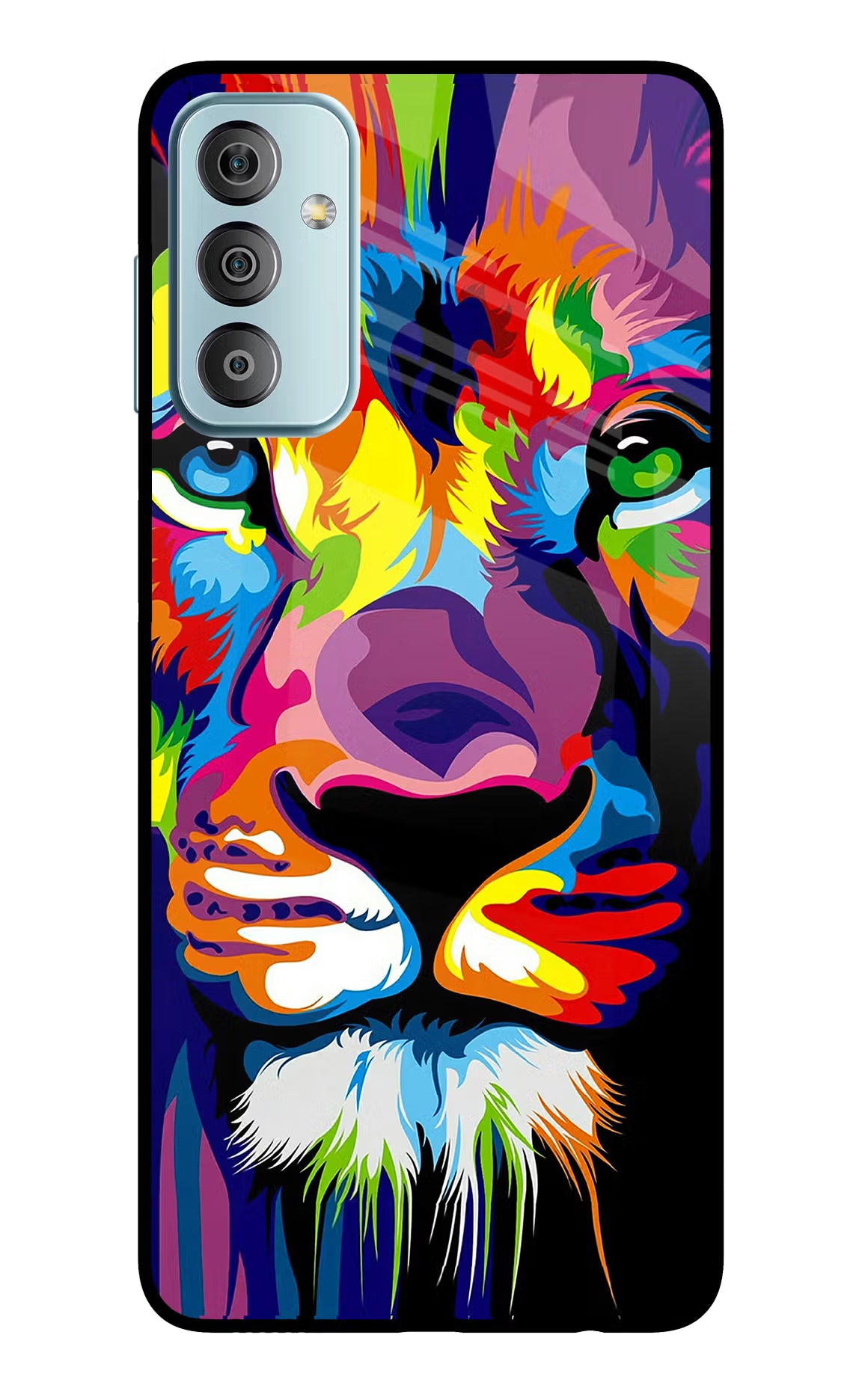 Lion Samsung F23 5G Glass Case Back Cover by Casekaro