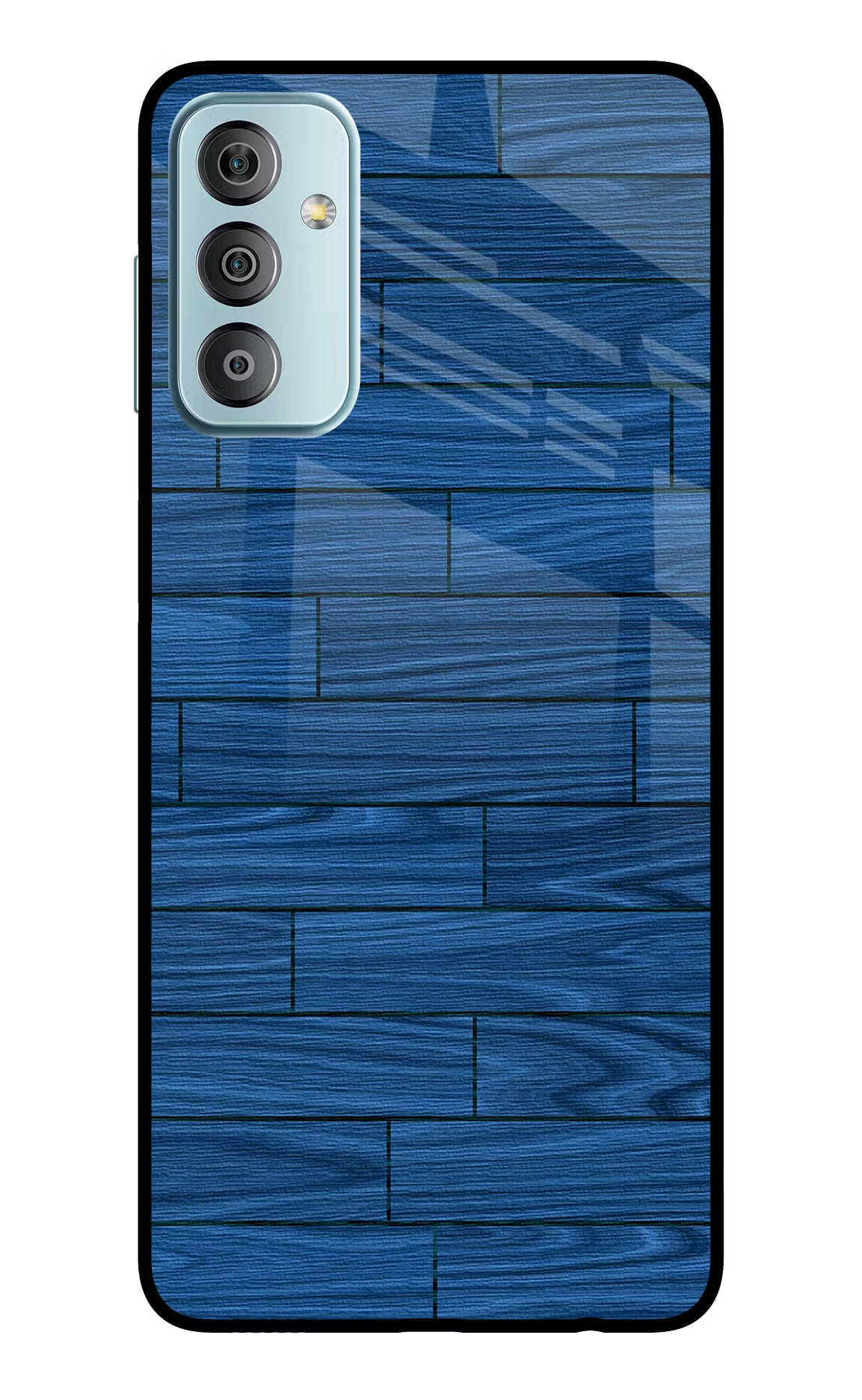 Wooden Texture Samsung F23 5G Glass Case Back Cover by Casekaro