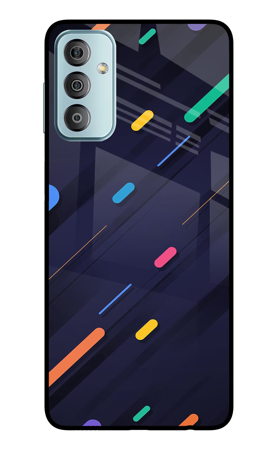 Abstract Design Samsung F23 5G Glass Case Back Cover by Casekaro