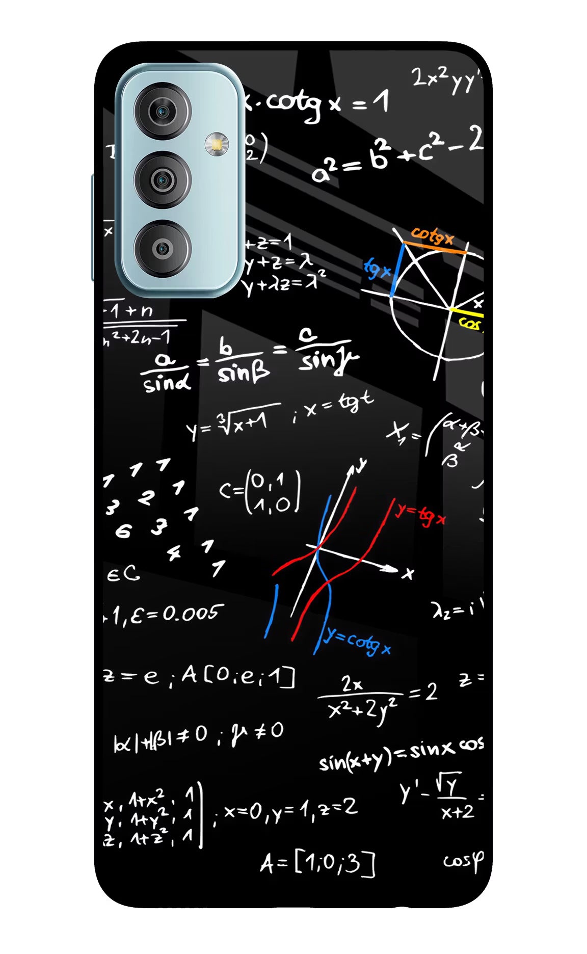 Mathematics Formula Samsung F23 5G Glass Case Back Cover by Casekaro