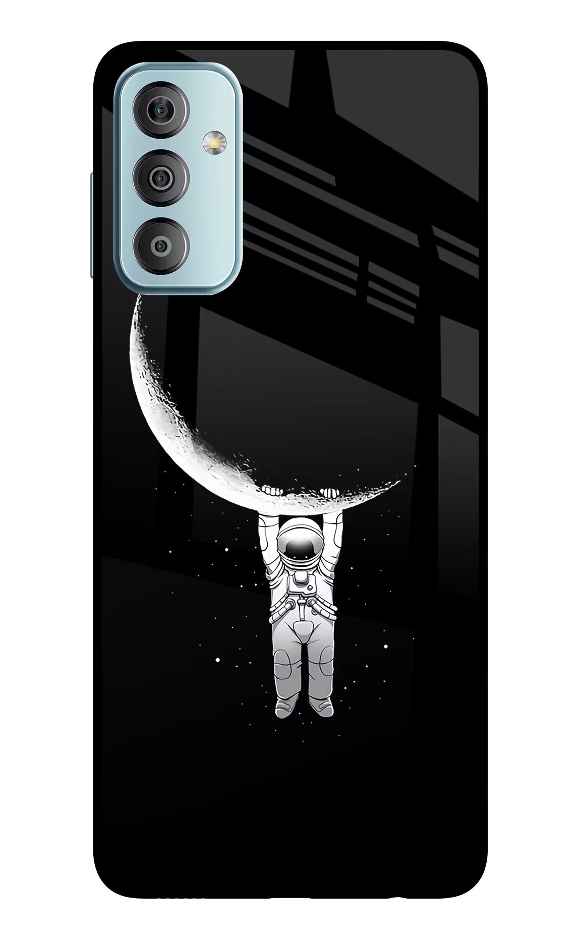 Moon Space Samsung F23 5G Glass Case Back Cover by Casekaro