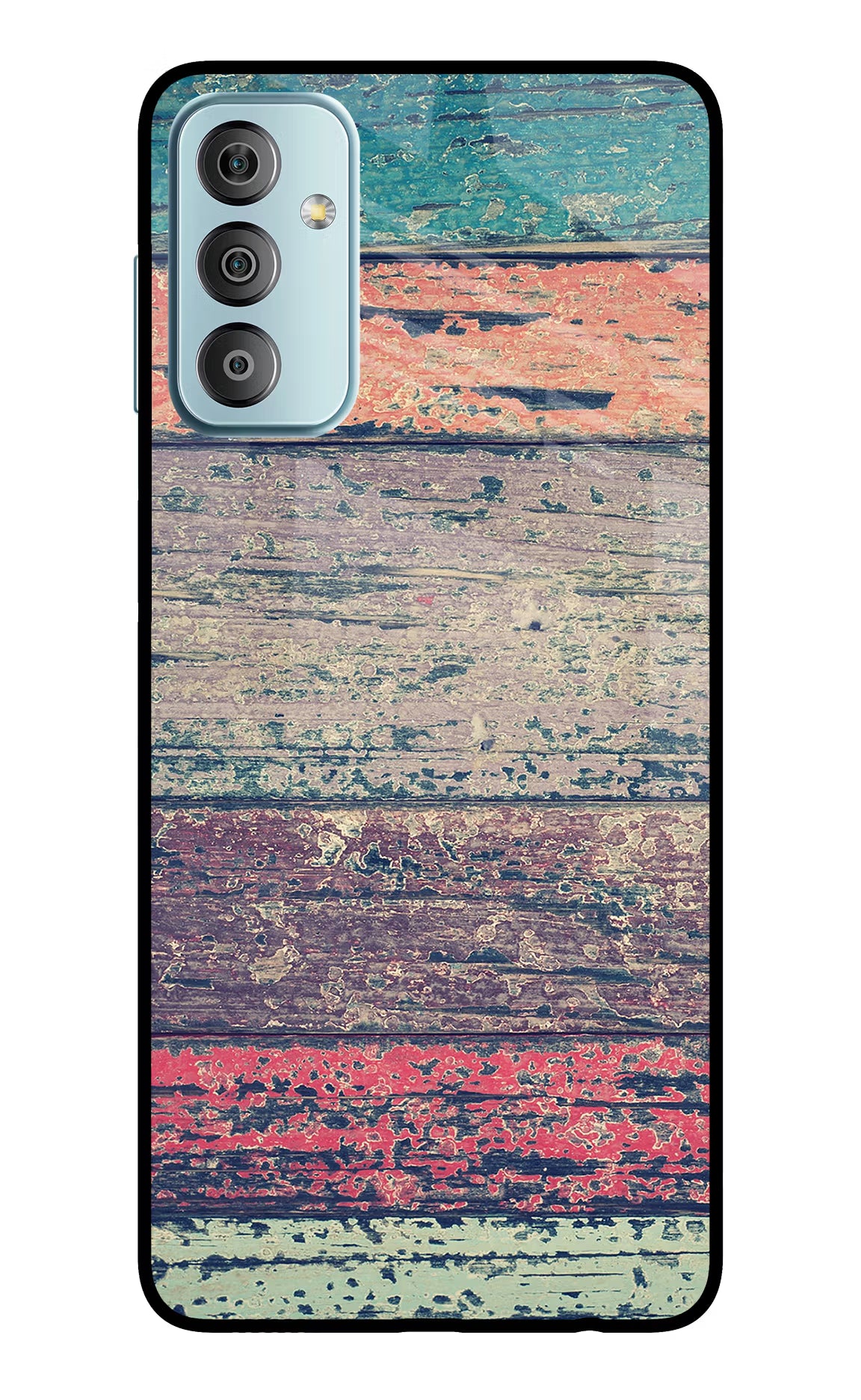 Colourful Wall Samsung F23 5G Glass Case Back Cover by Casekaro