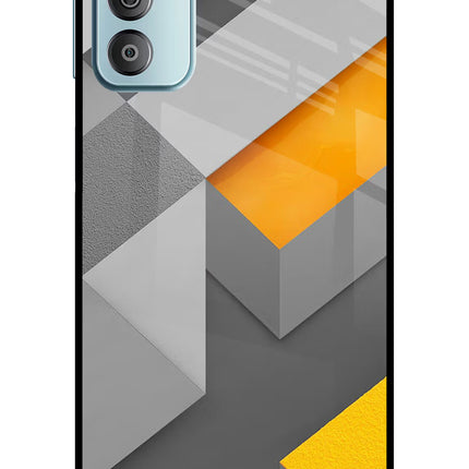 Abstract Samsung F23 5G Glass Case Back Cover by Casekaro