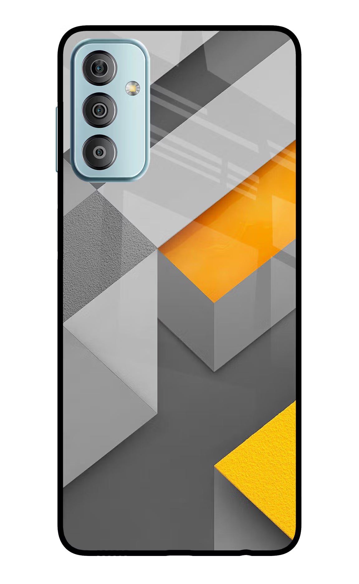 Abstract Samsung F23 5G Glass Case Back Cover by Casekaro