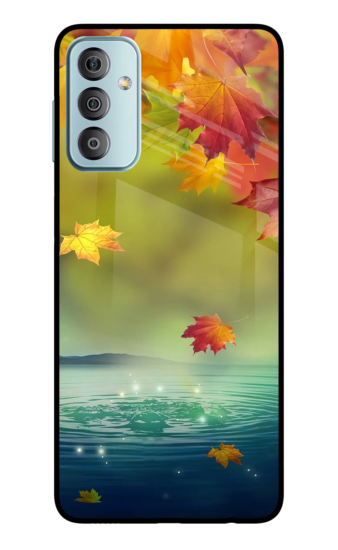 Flowers Samsung F23 5G Glass Case Back Cover by Casekaro