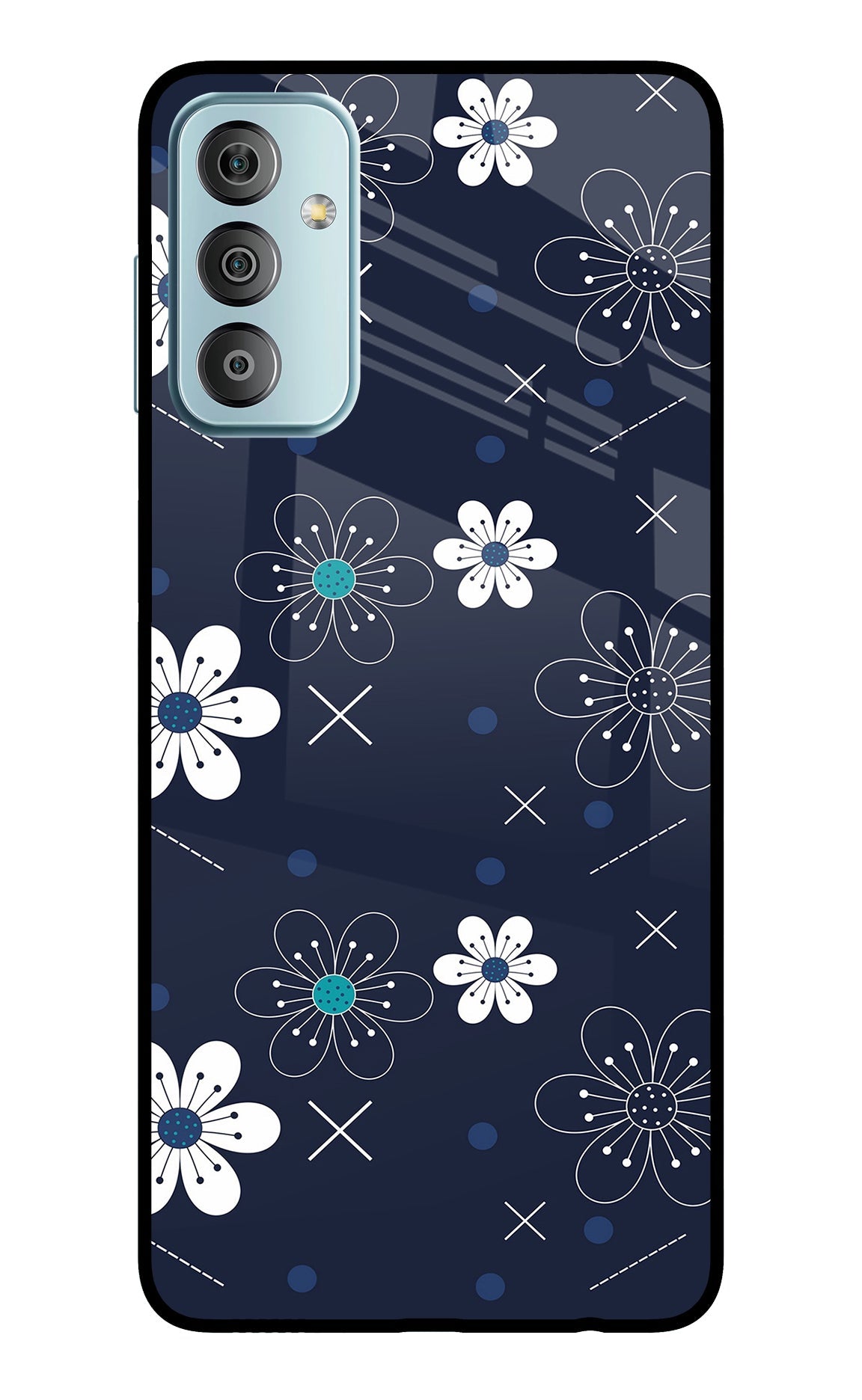 Flowers Samsung F23 5G Glass Case