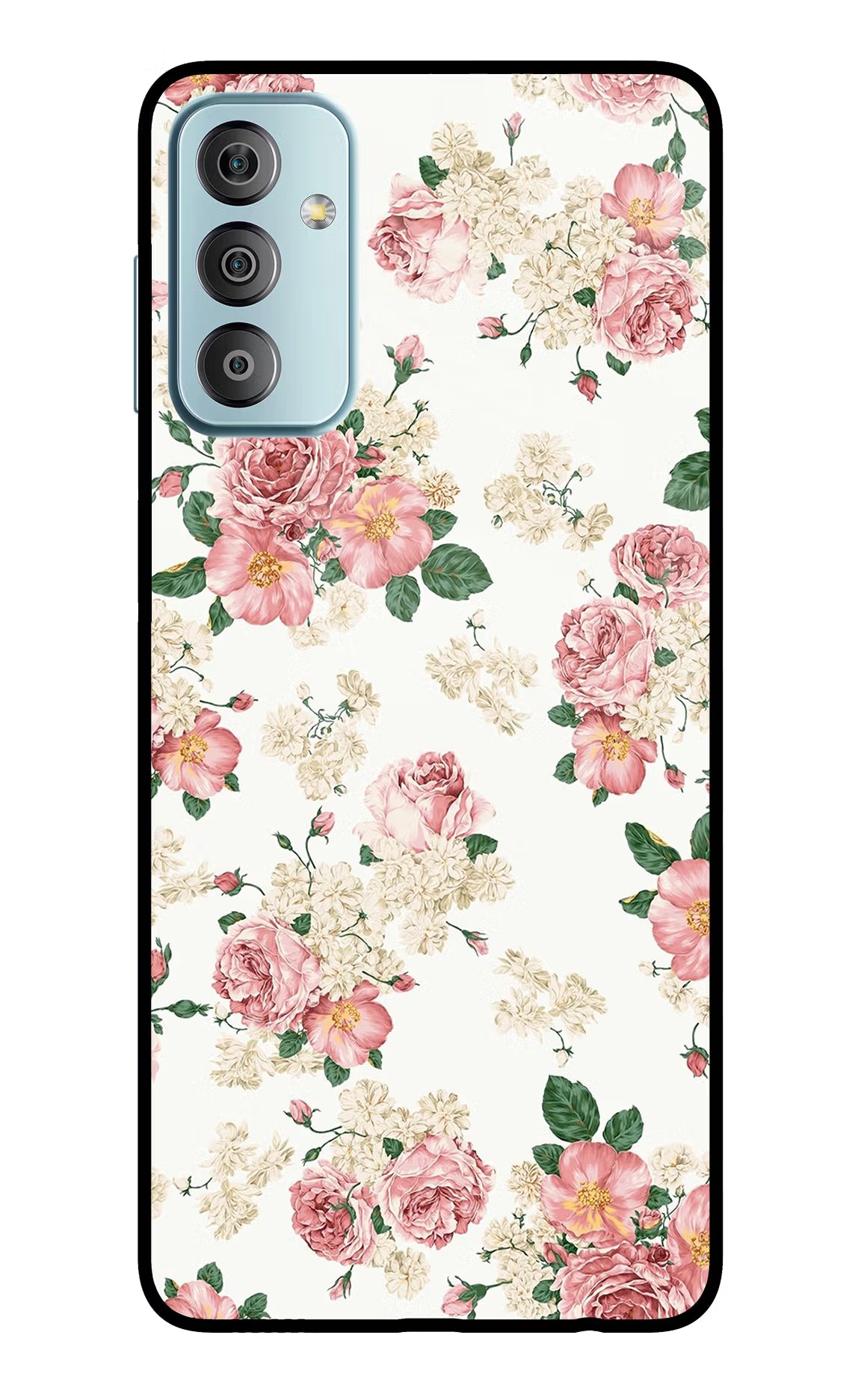Flowers Samsung F23 5G Glass Case Back Cover by Casekaro