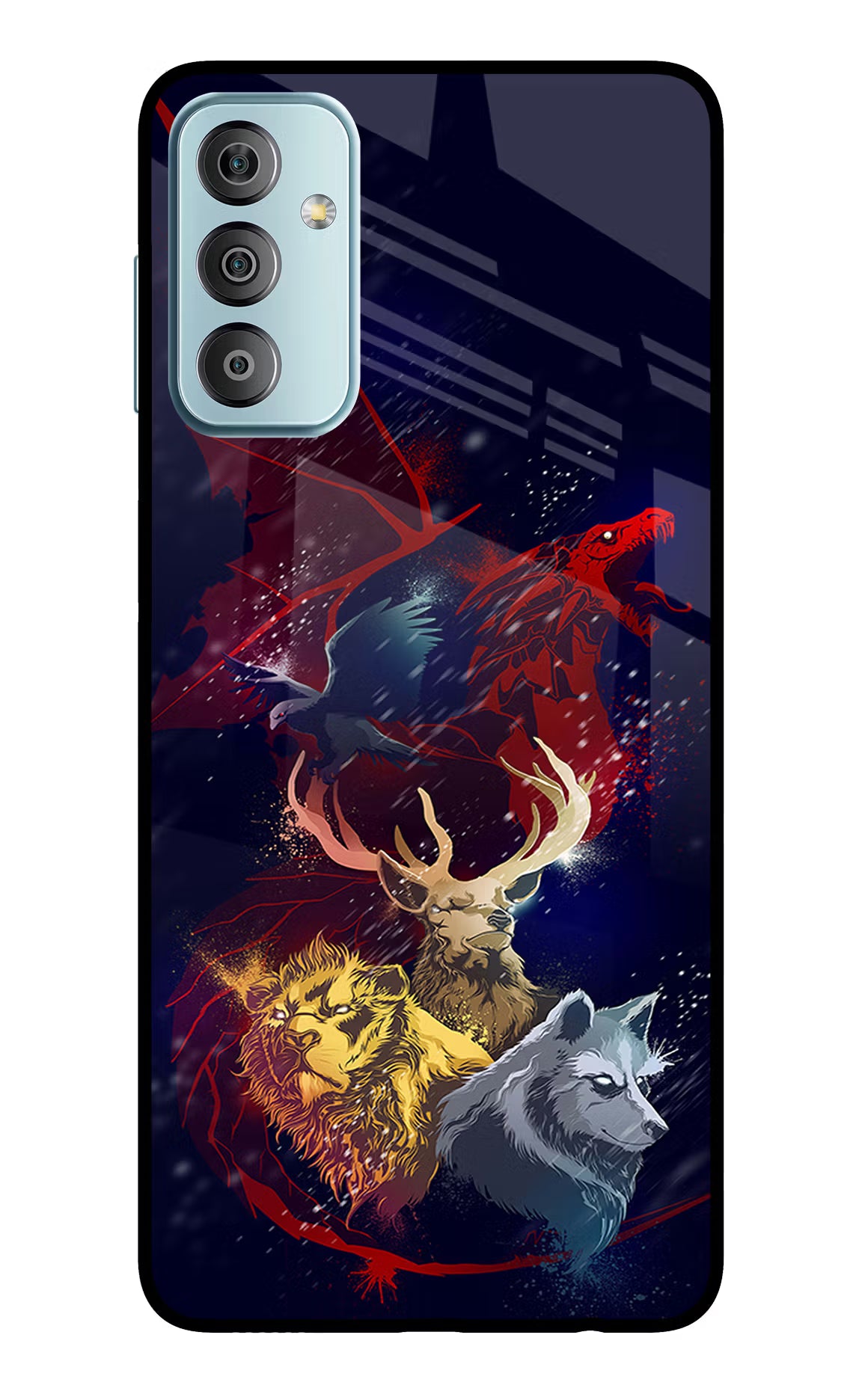 Game Of Thrones Samsung F23 5G Glass Case Back Cover by Casekaro