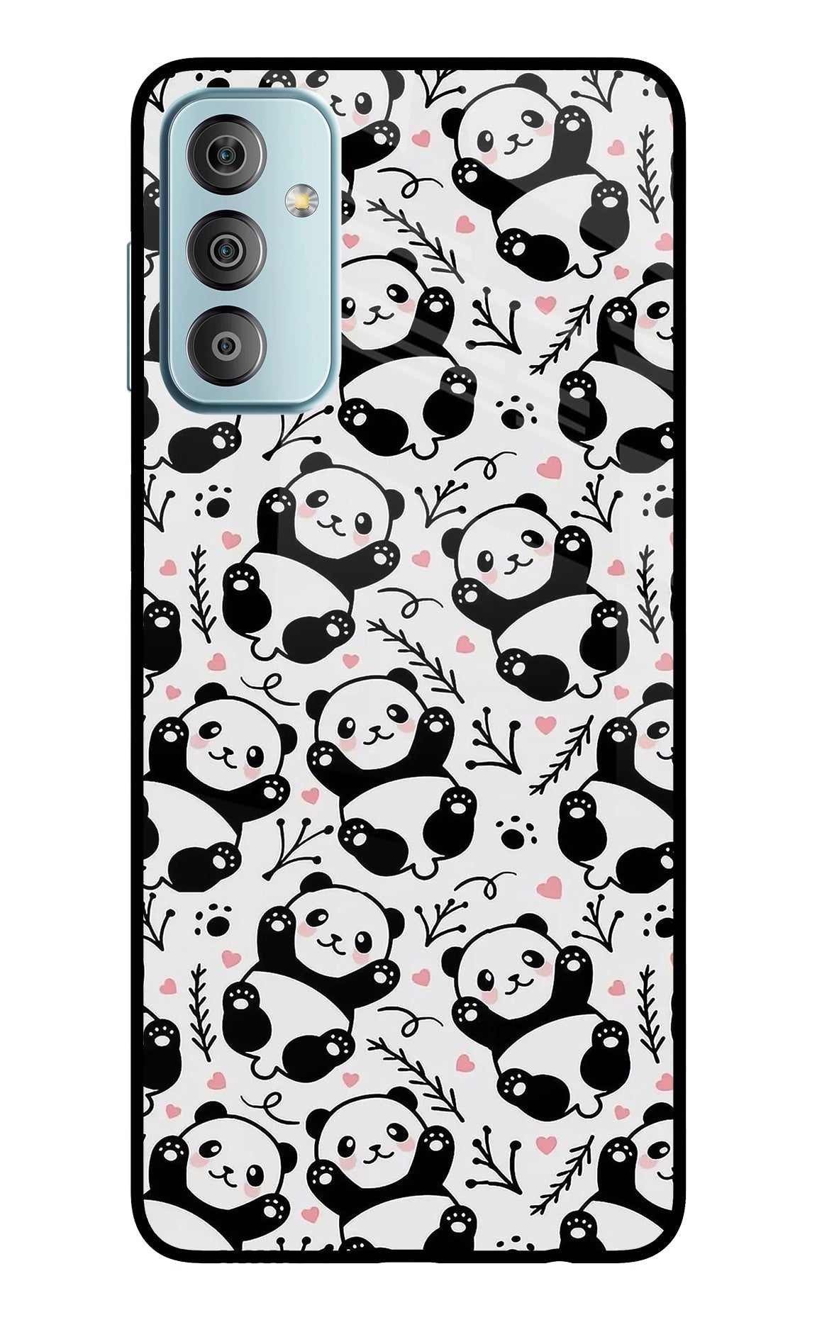 Cute Panda Samsung F23 5G Glass Case