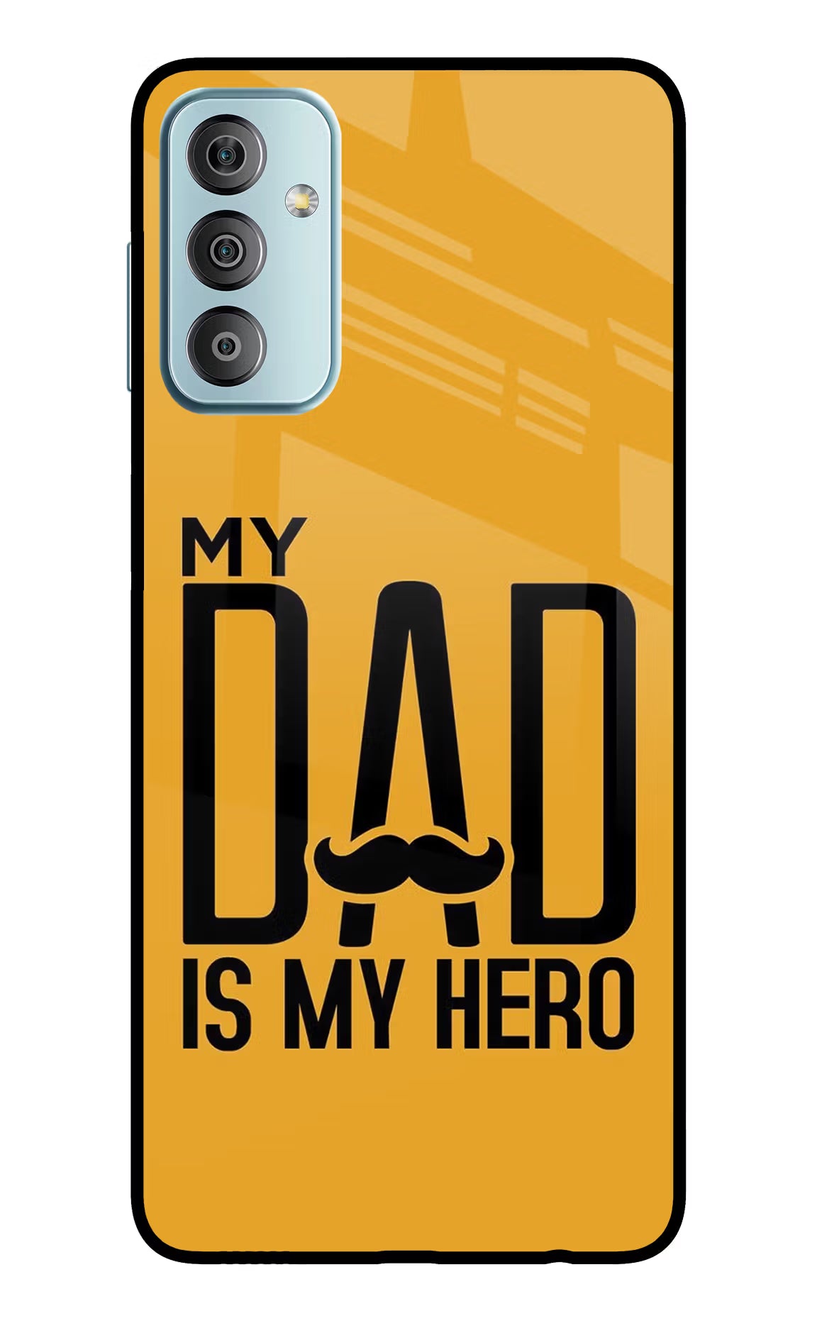 My Dad Is My Hero Samsung F23 5G Glass Case Back Cover by Casekaro