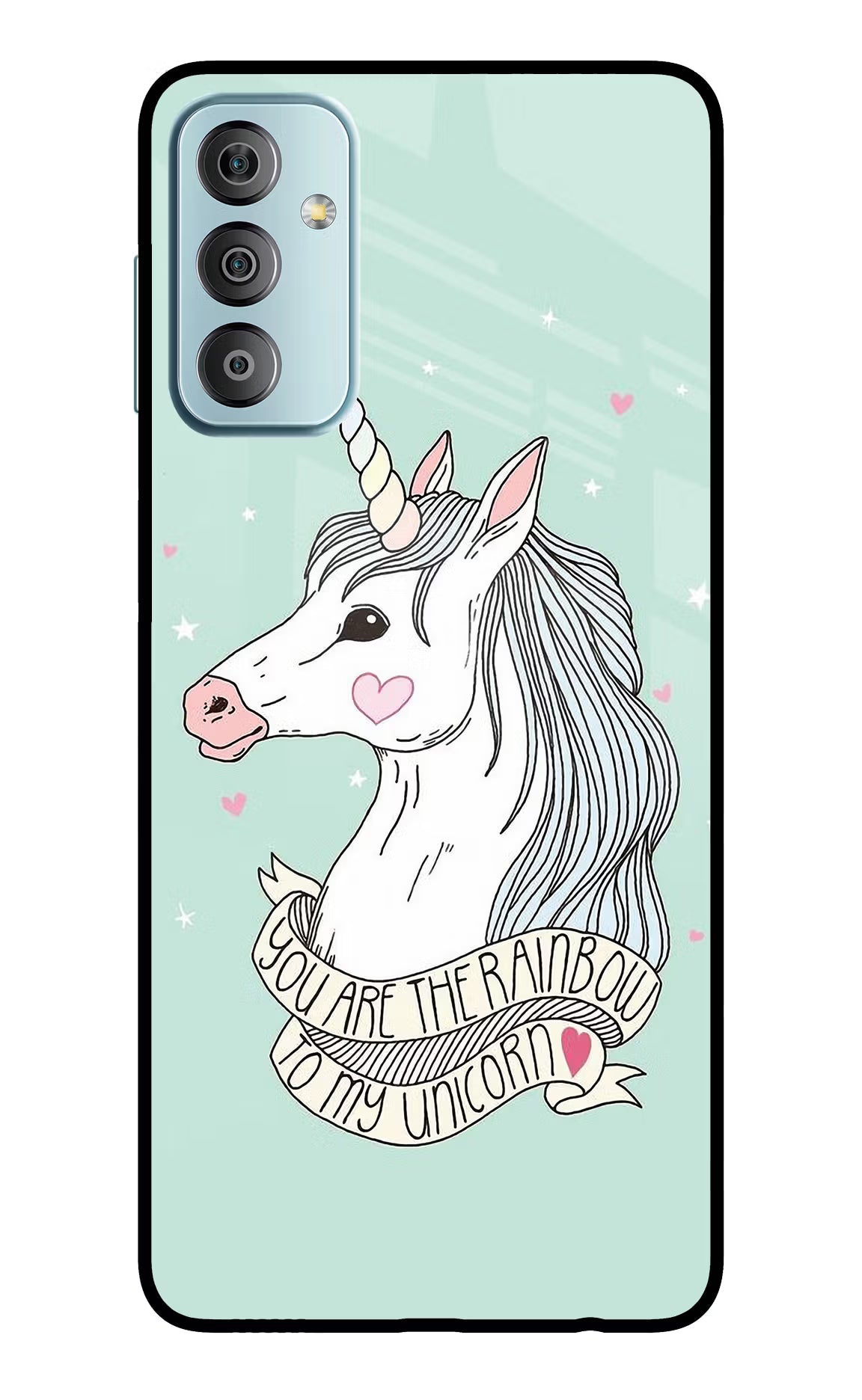 Unicorn Wallpaper Samsung F23 5G Glass Case Back Cover by Casekaro