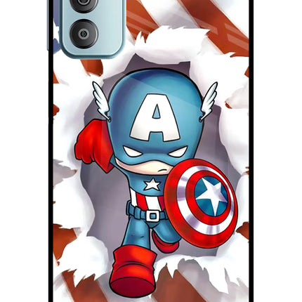 Captain America Samsung F23 5G Glass Case