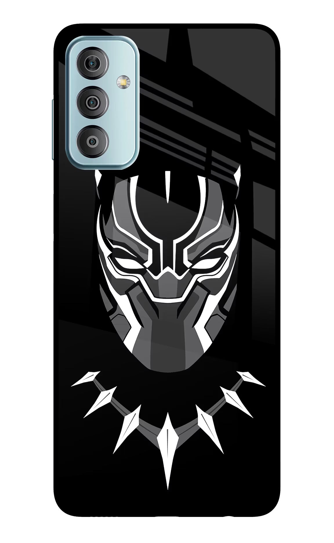 Black Panther Samsung F23 5G Glass Case Back Cover by Casekaro