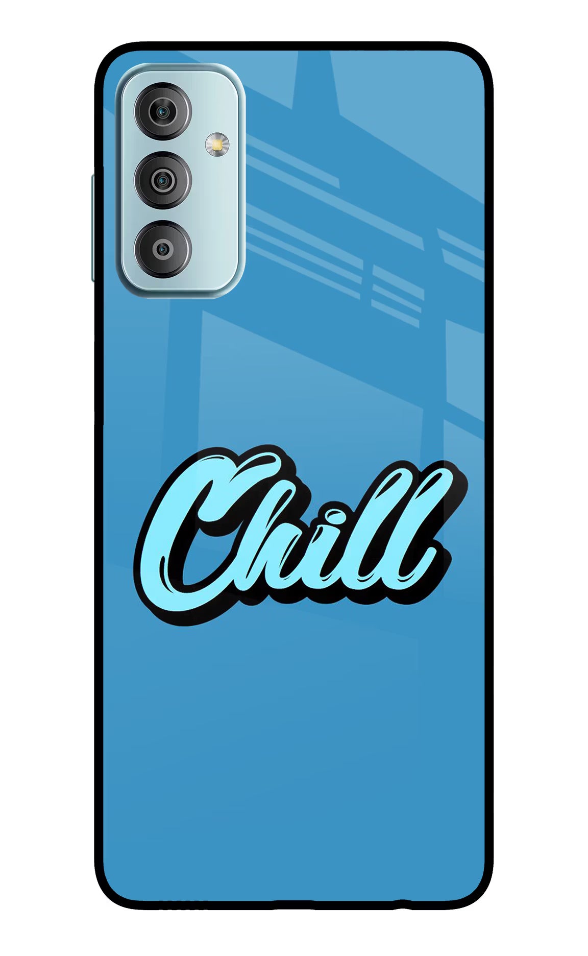 Chill Samsung F23 5G Glass Case Back Cover by Casekaro