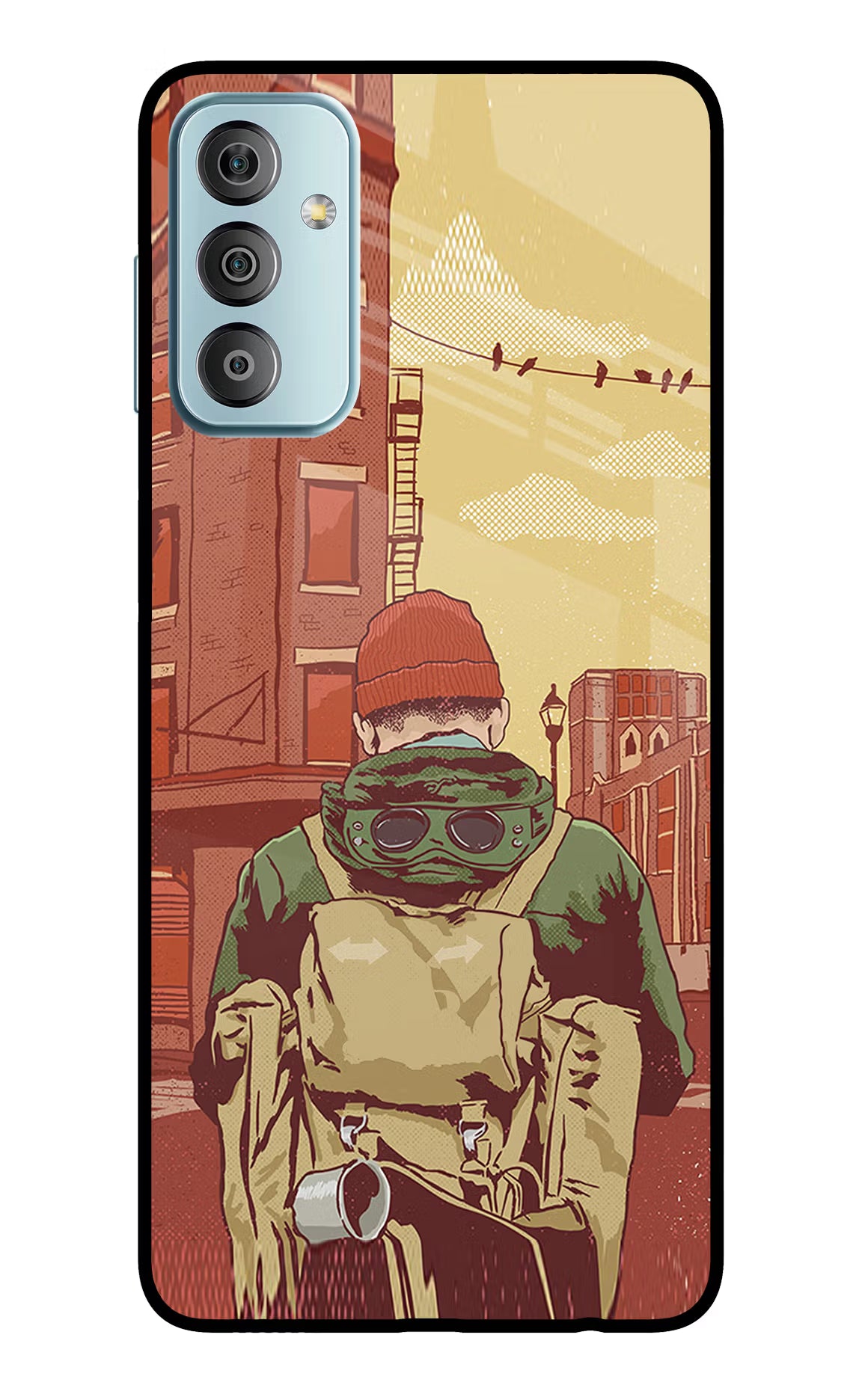 Adventurous Samsung F23 5G Glass Case Back Cover by Casekaro