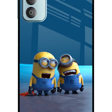 Minion Laughing Samsung F23 5G Glass Case