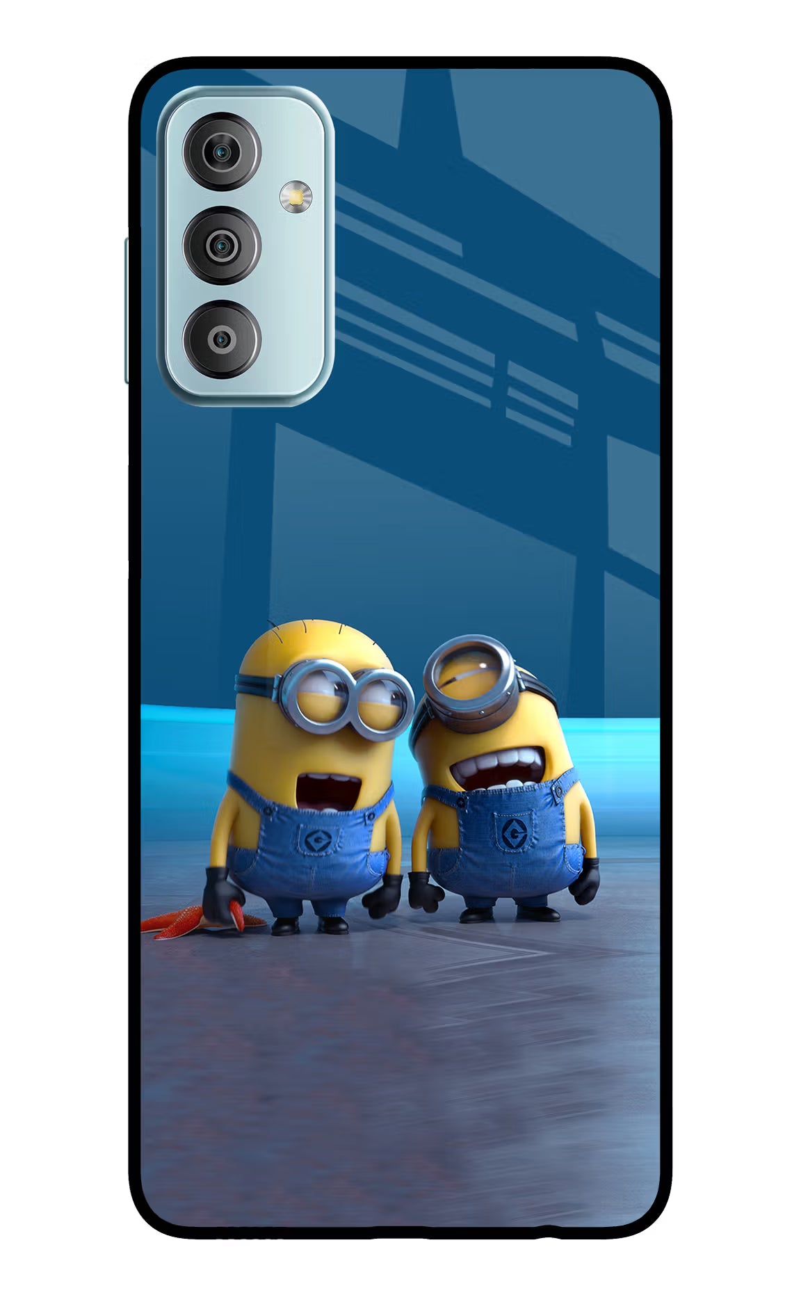 Minion Laughing Samsung F23 5G Glass Case Back Cover by Casekaro