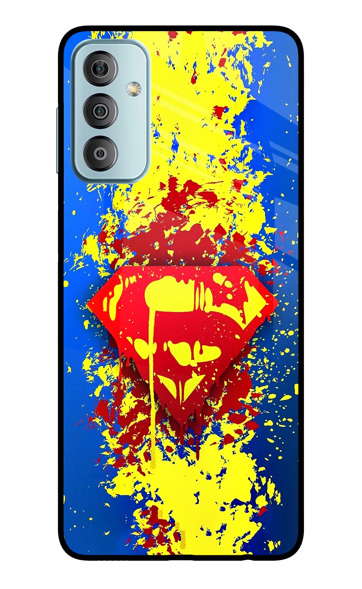 Superman logo Samsung F23 5G Glass Case Back Cover by Casekaro