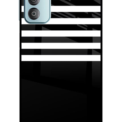 Black and White Print Samsung F23 5G Glass Case