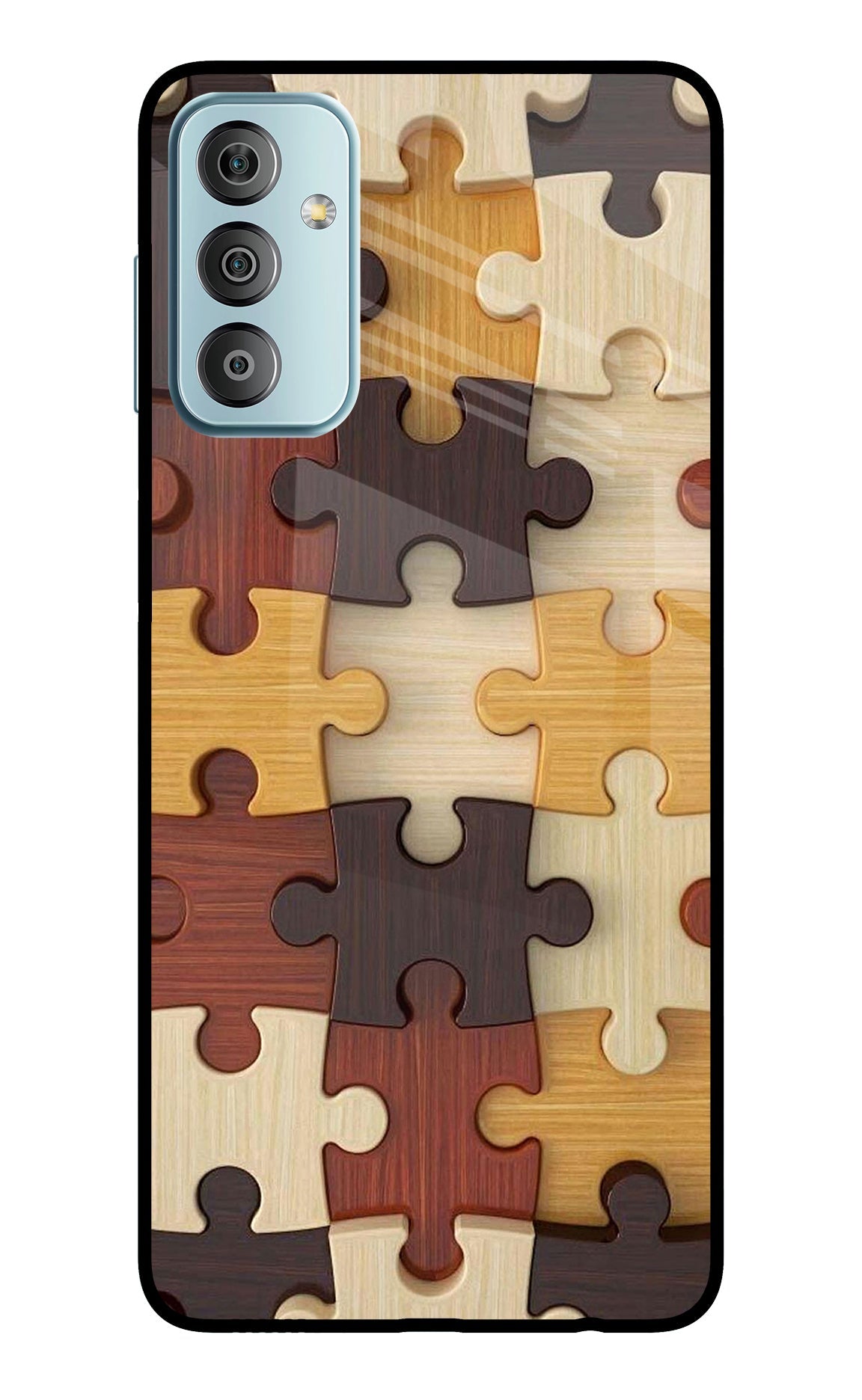 Wooden Puzzle Samsung F23 5G Back Cover