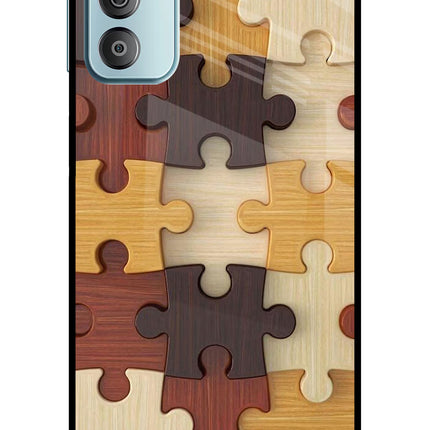 Wooden Puzzle Samsung F23 5G Glass Case