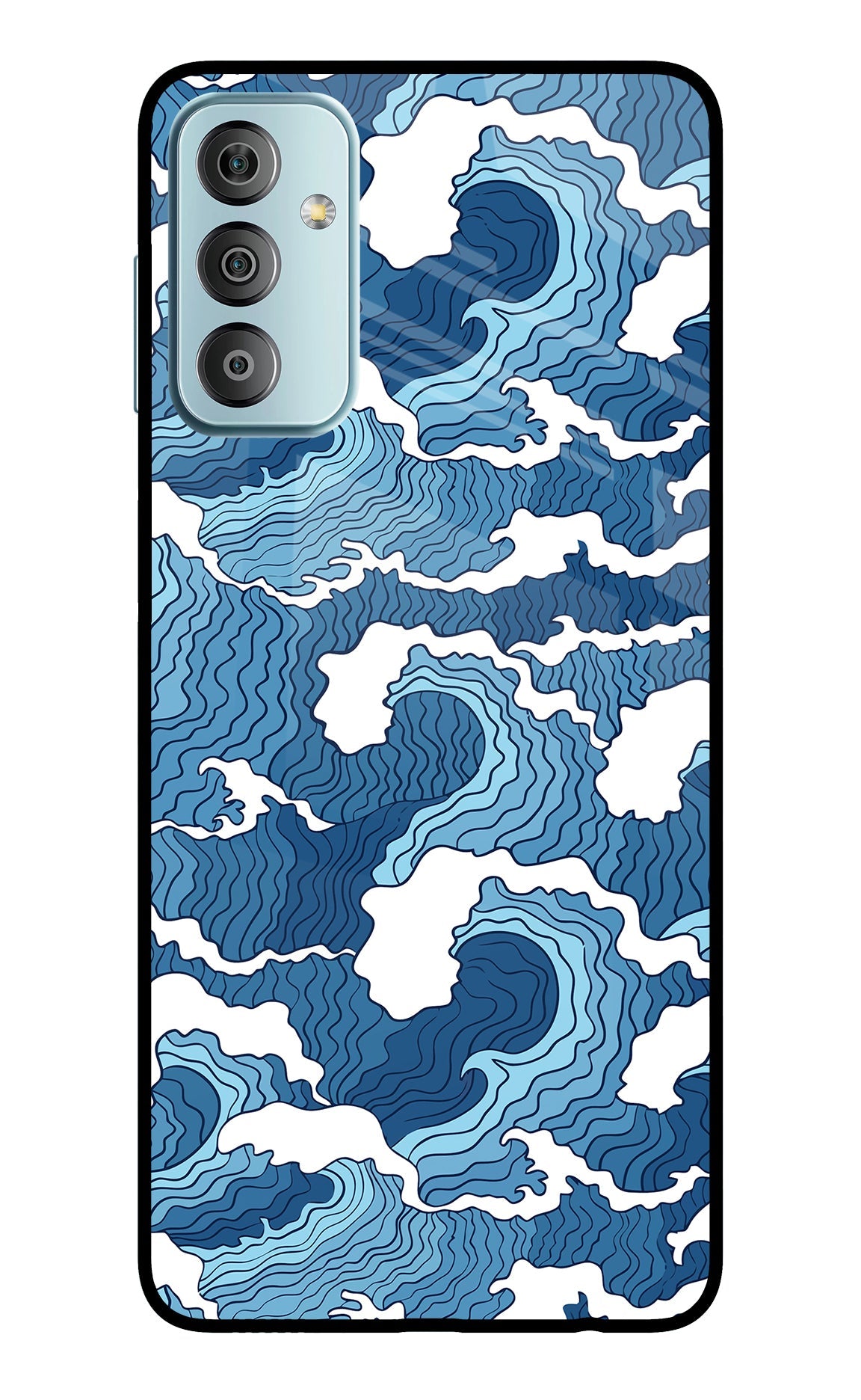 Blue Waves Samsung F23 5G Back Cover