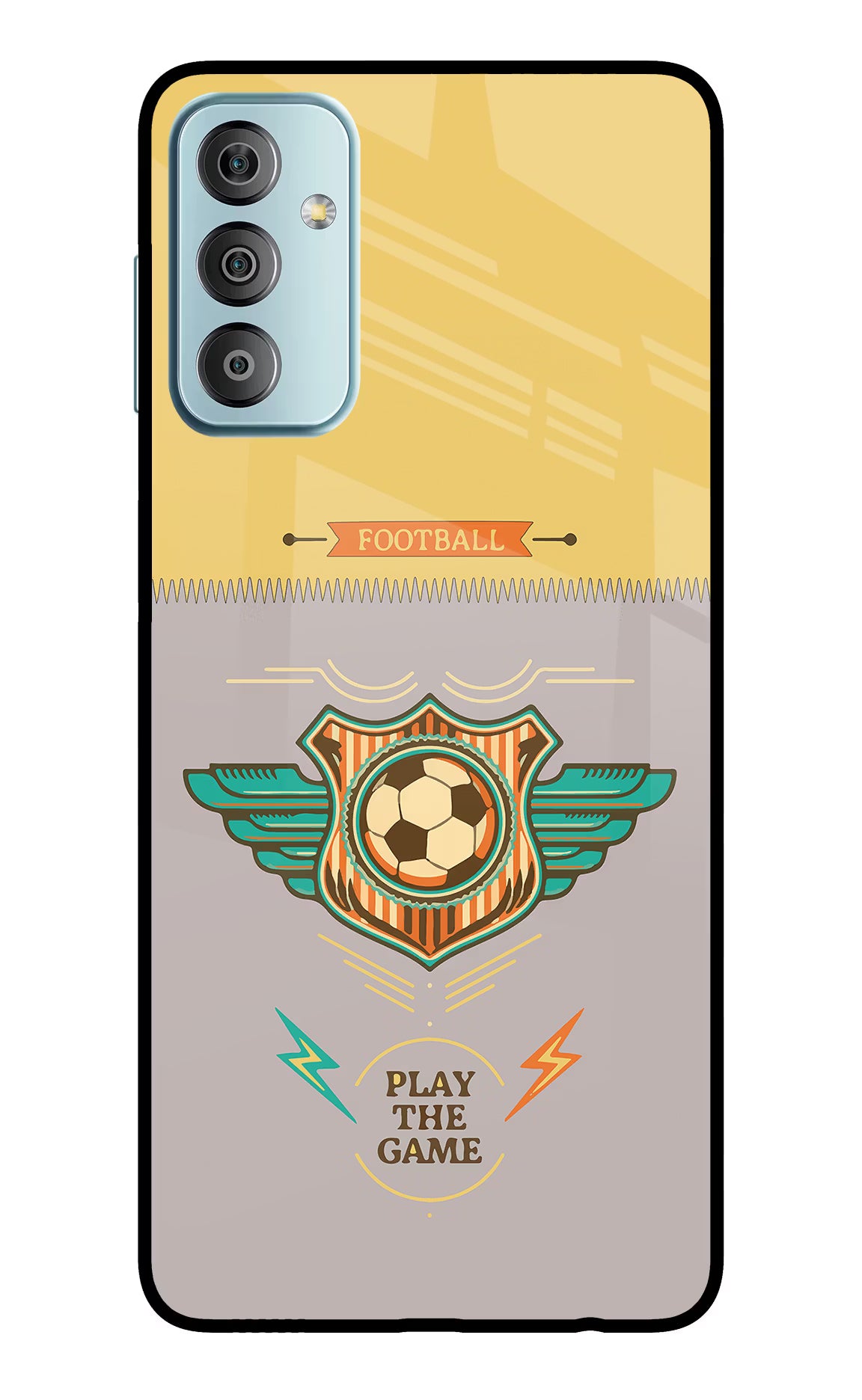 Football Samsung F23 5G Glass Case Back Cover by Casekaro