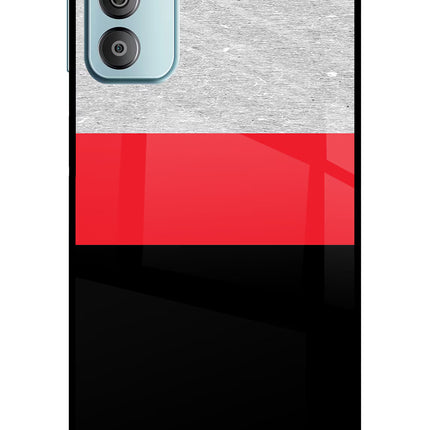 Tri Color Pattern Samsung F23 5G Glass Case