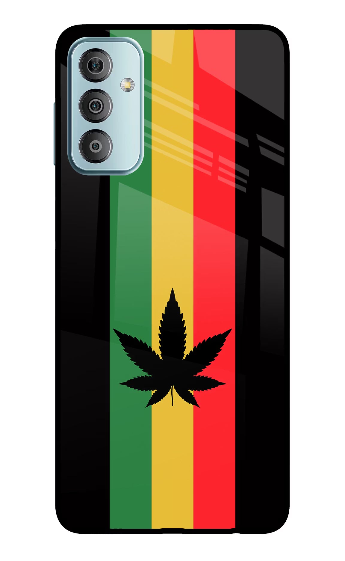 Weed Flag Samsung F23 5G Glass Case Back Cover by Casekaro