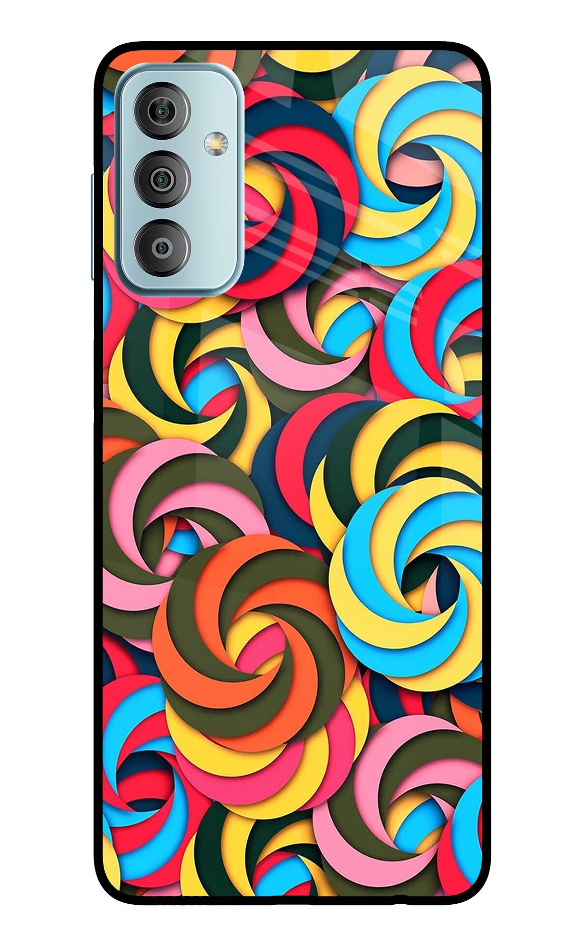 Spiral Pattern Samsung F23 5G Back Cover