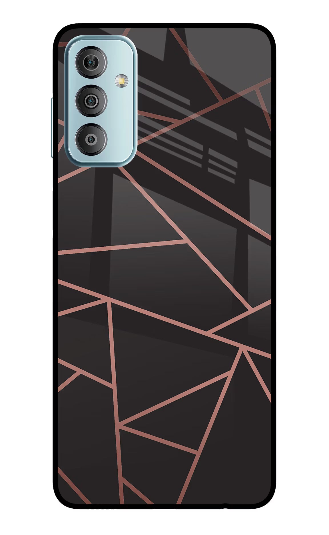 Geometric Pattern Samsung F23 5G Glass Case Back Cover by Casekaro
