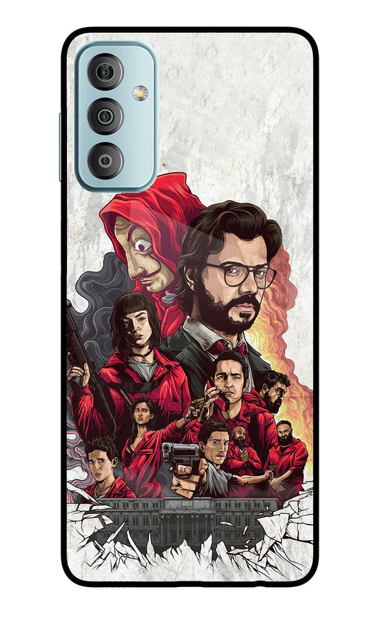 Money Heist Artwork Samsung F23 5G Glass Case