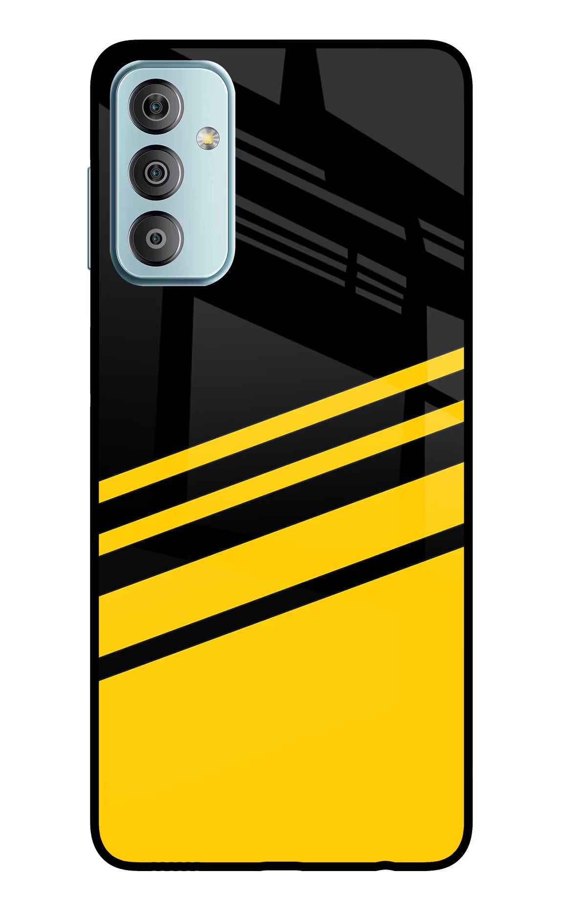 Yellow Shades Samsung F23 5G Glass Case Back Cover by Casekaro