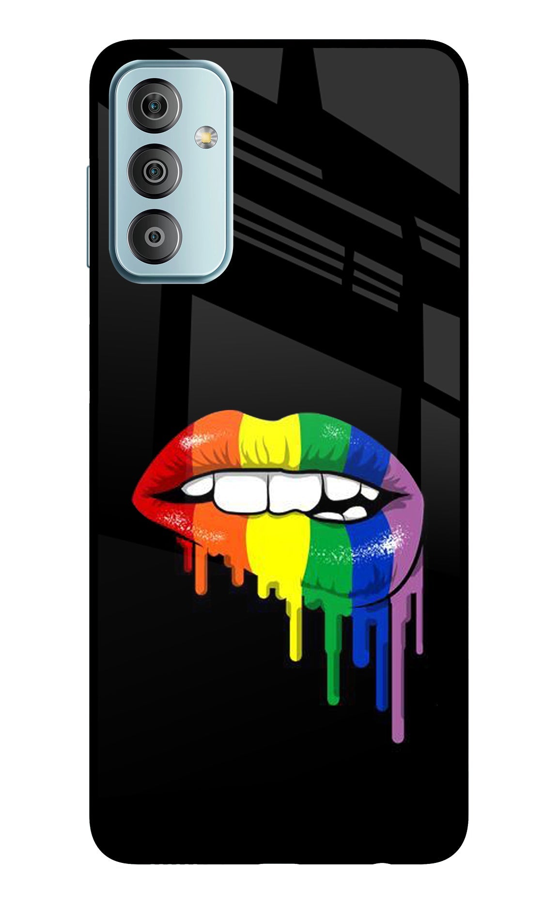 Lips Biting Samsung F23 5G Glass Case