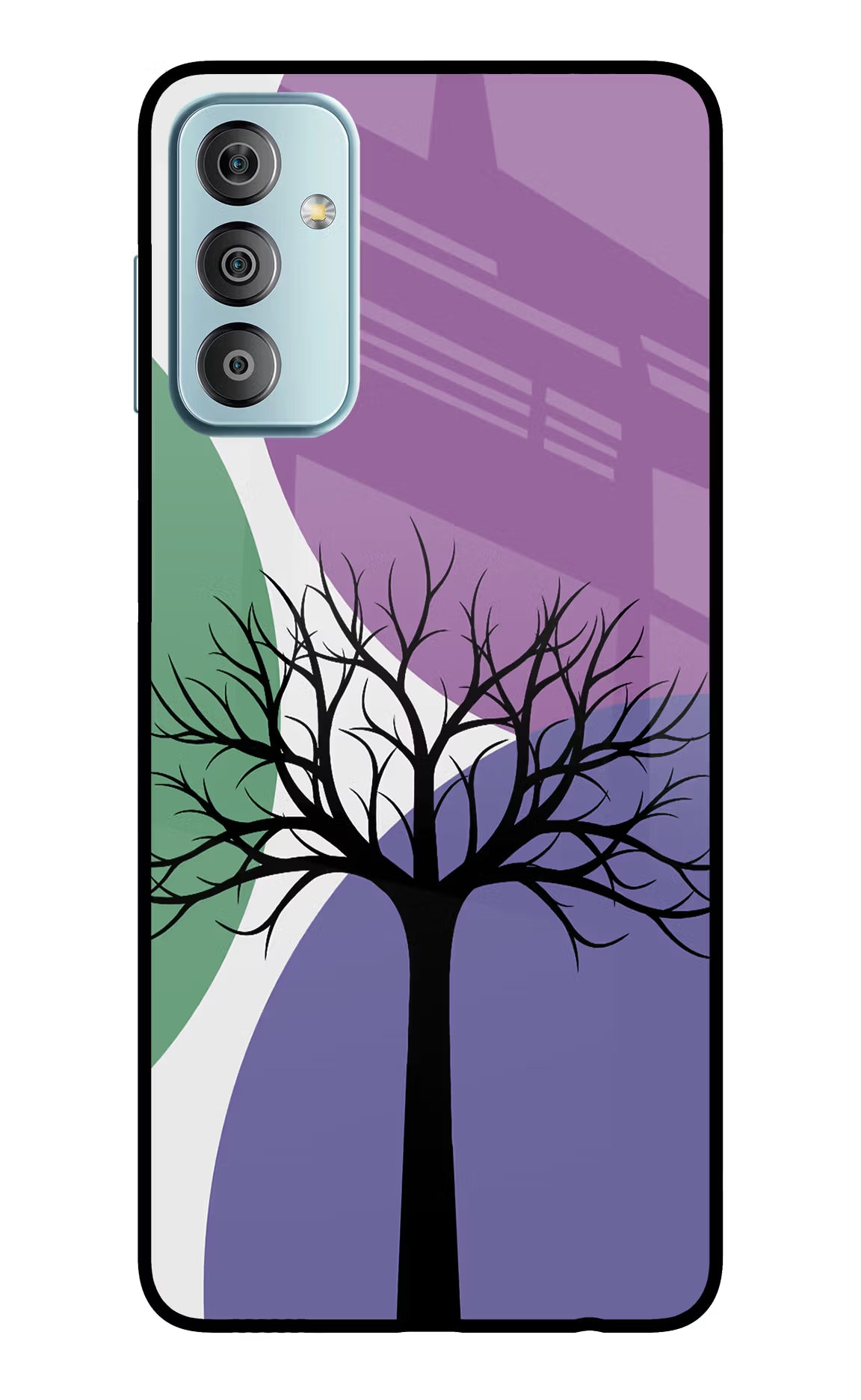 Tree Art Samsung F23 5G Glass Case Back Cover by Casekaro