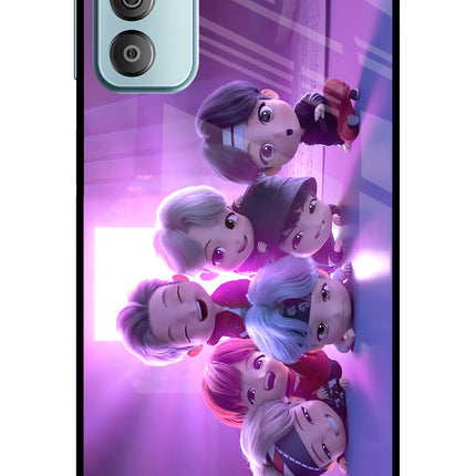 BTS Chibi Samsung F23 5G Glass Case