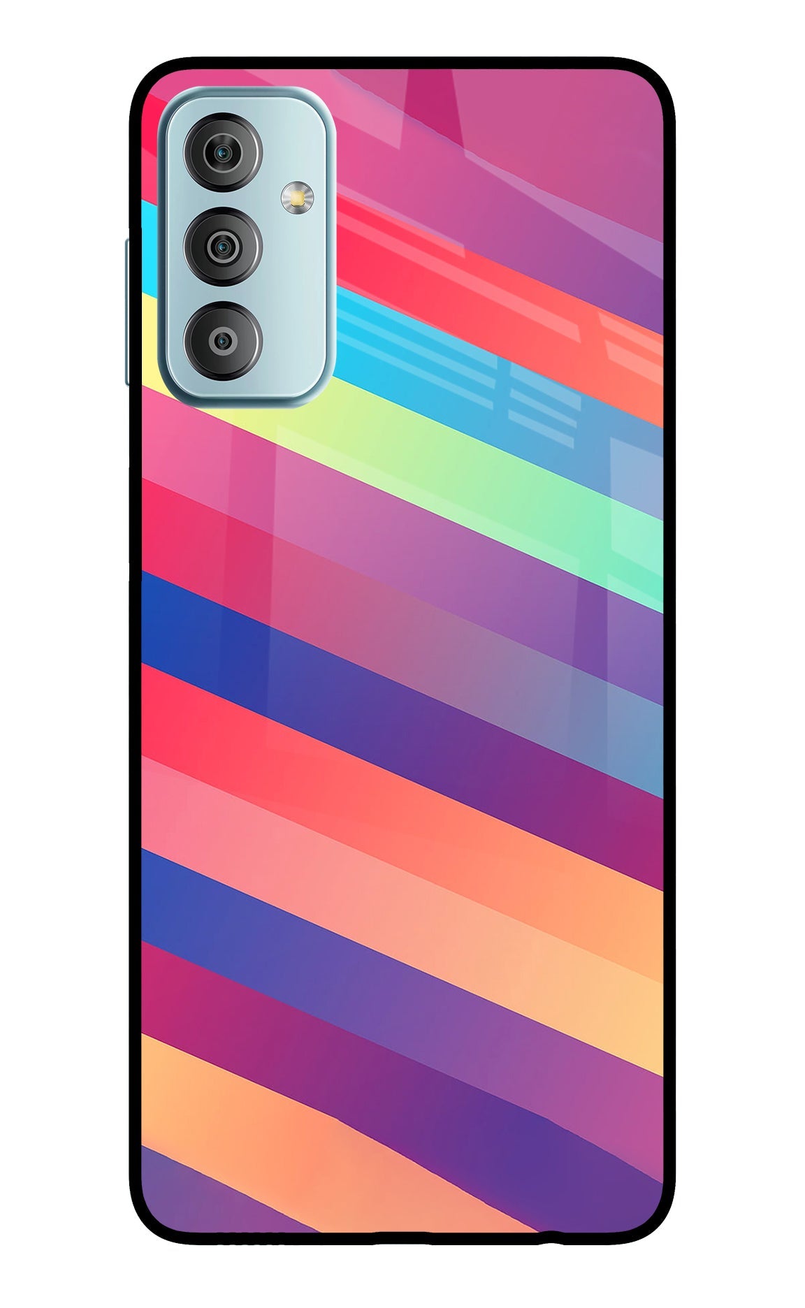 Stripes color Samsung F23 5G Glass Case