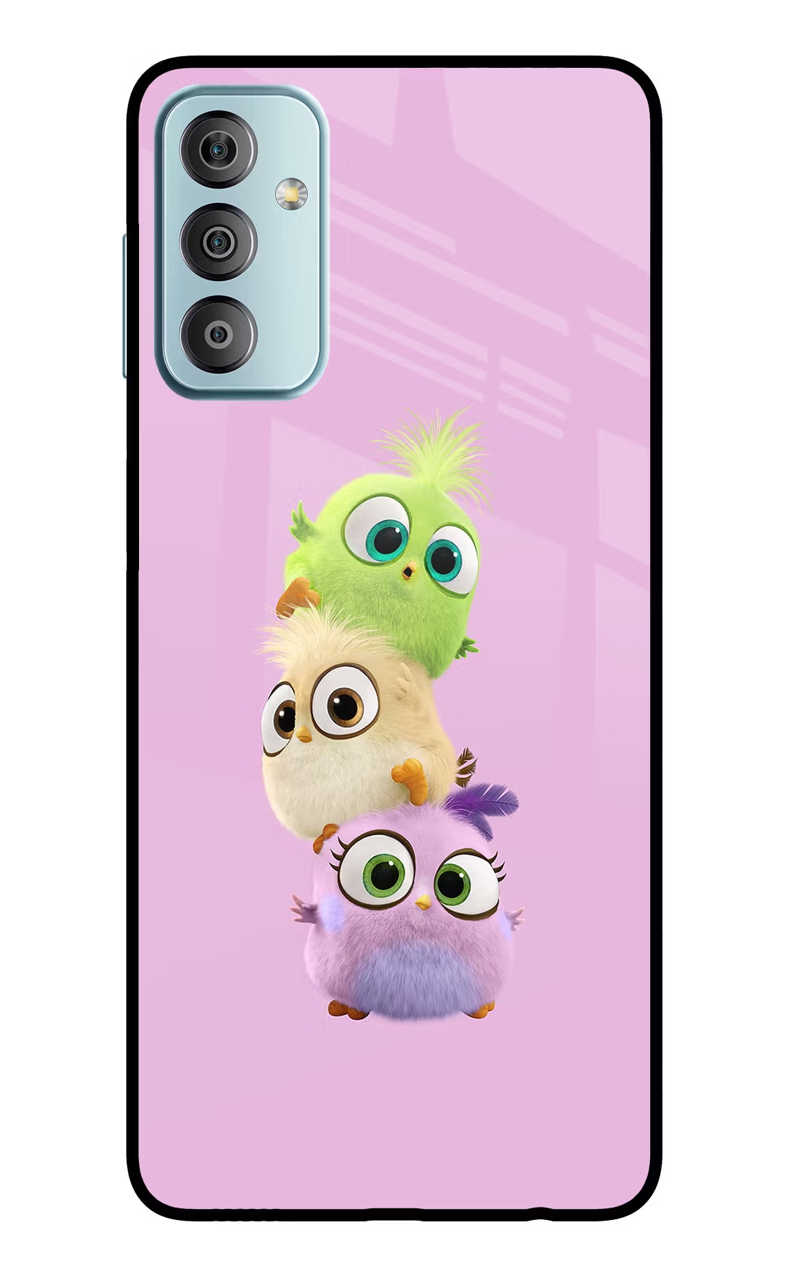 Cute Little Birds Samsung F23 5G Glass Case Back Cover by Casekaro