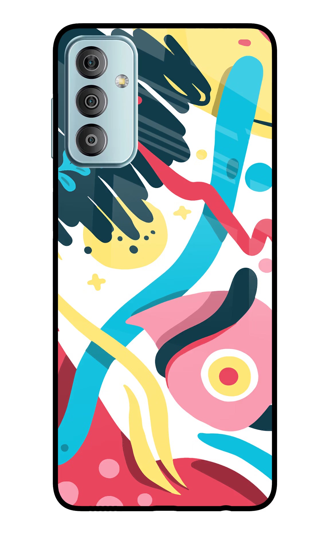 Trippy Samsung F23 5G Glass Case Back Cover by Casekaro